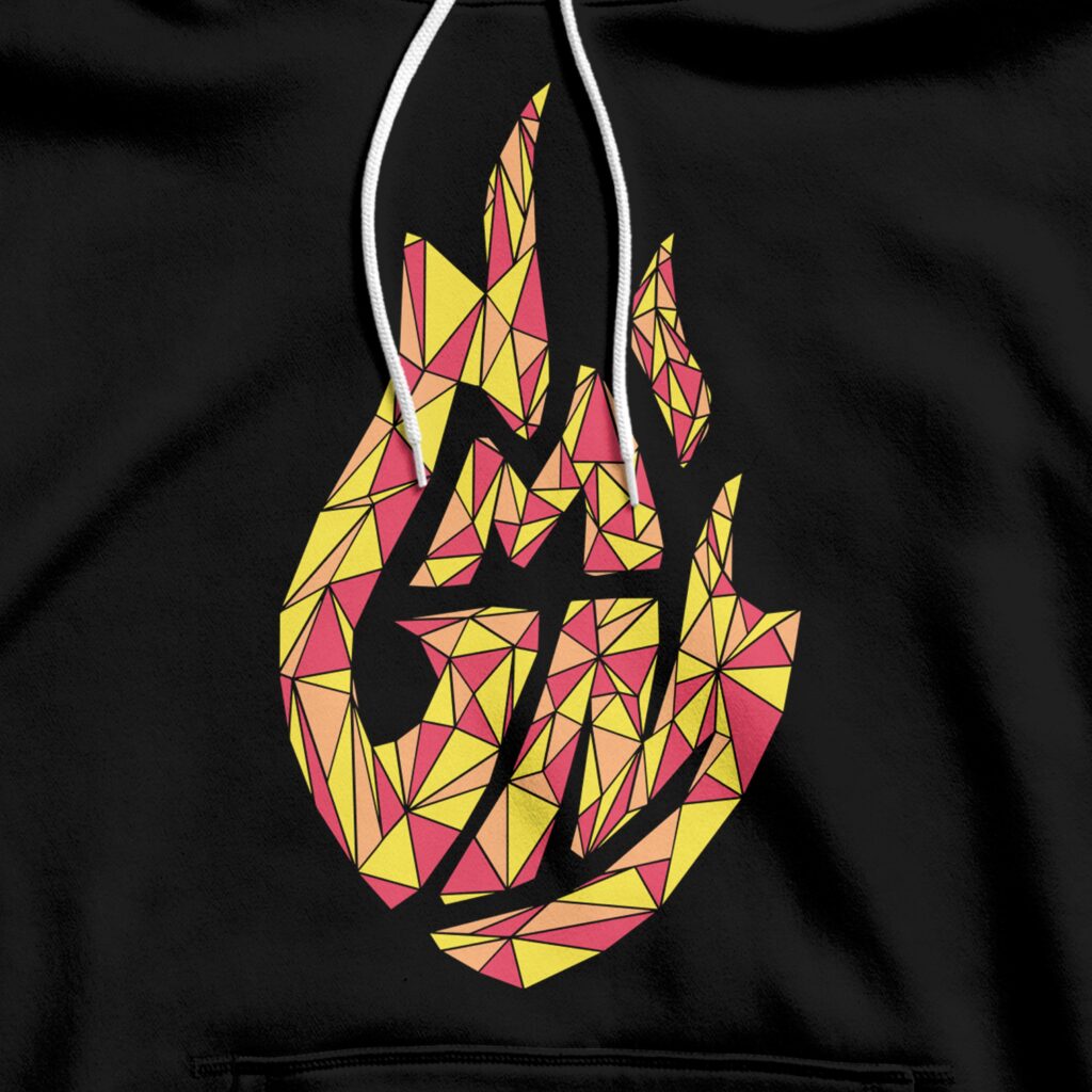 GMMetric Black Hoodie closeup scaled - Good Mythical Morning Store