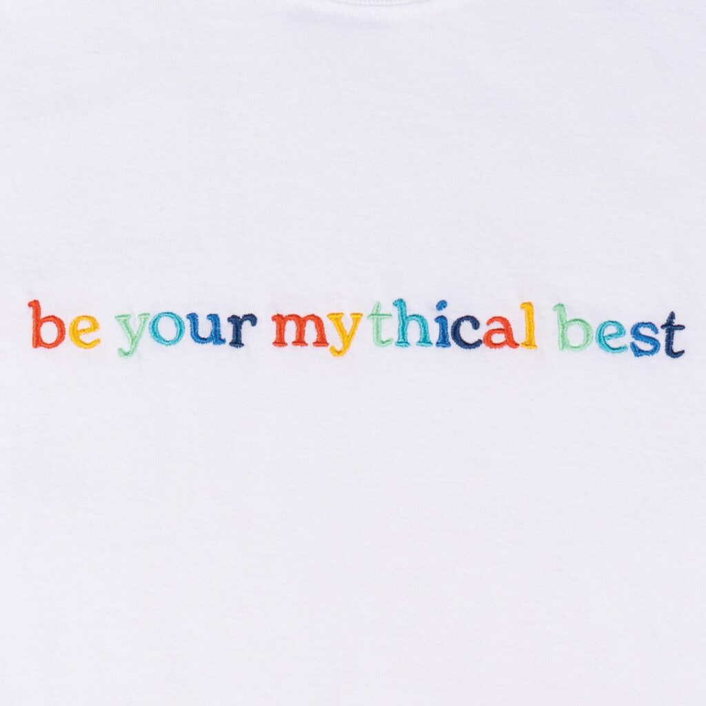 bymbcollection tee white closeup - Good Mythical Morning Store