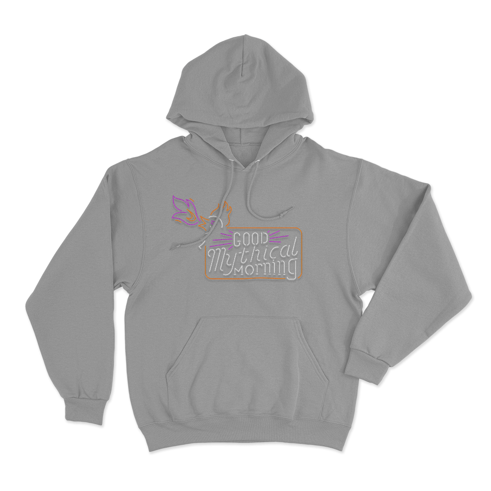 GMM Cockatrice Neon Sign Unisex Hoodie Grey GMM Cockatrice Neon Sign Unisex Hoodie Grey