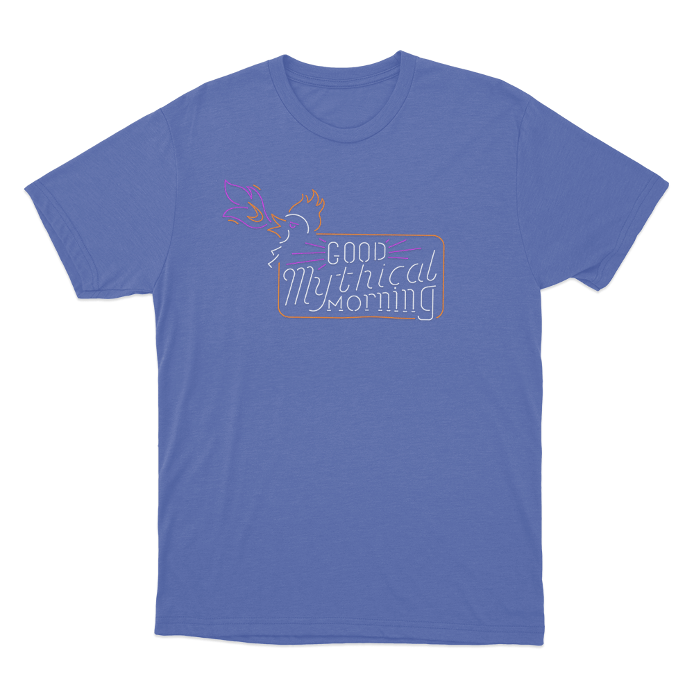 GMM Cockatrice Neon Sign Unisex T Shirt Blue GMM Cockatrice Neon Sign Unisex T Shirt Blue