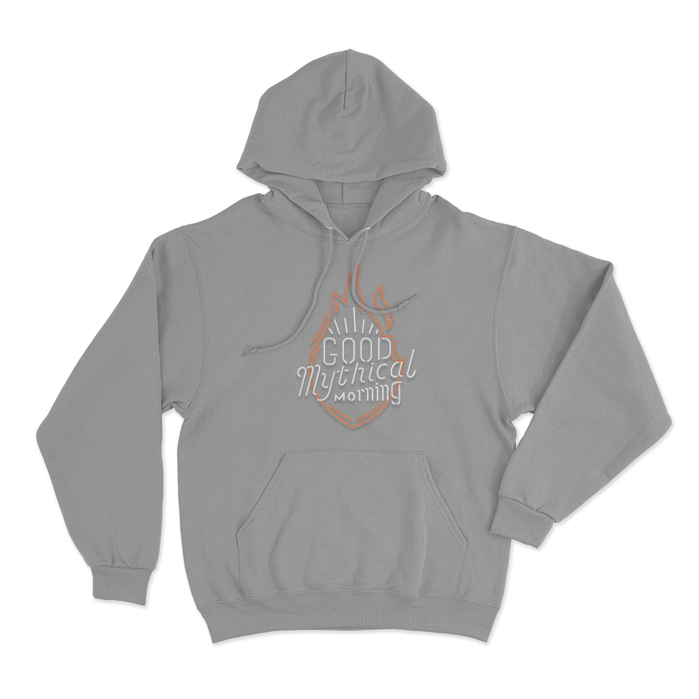 GMM Neon Sign Unisex Hoodie Grey GMM Neon Sign Unisex Hoodie Grey