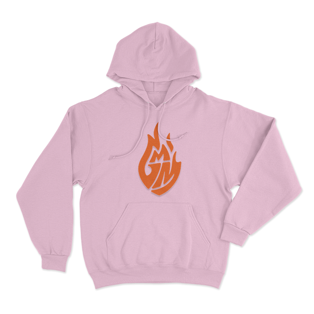 GMM Orange Flame Logo Unisex Hoodie Pink GMM Orange Flame Logo Unisex Hoodie Pink