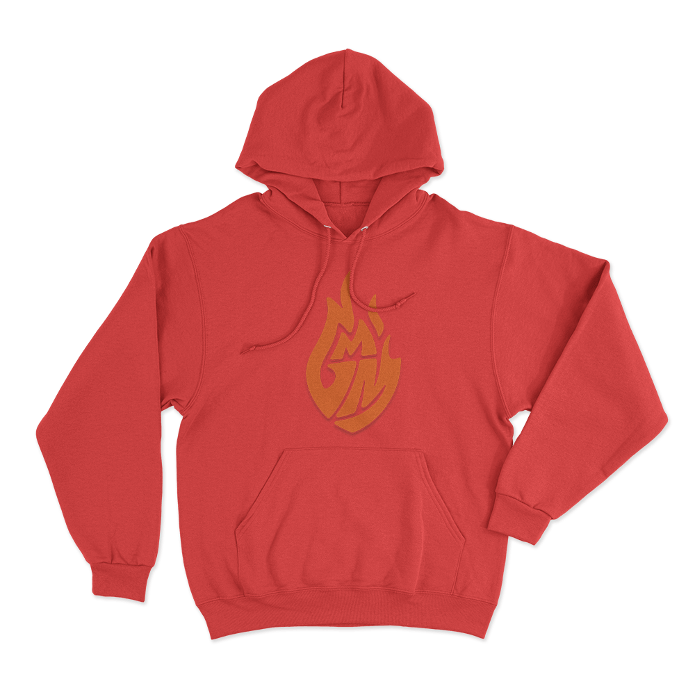 GMM Orange Flame Logo Unisex Hoodie Red GMM Orange Flame Logo Unisex Hoodie Red