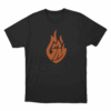 GMM Orange Flame Logo Unisex T Shirt Black