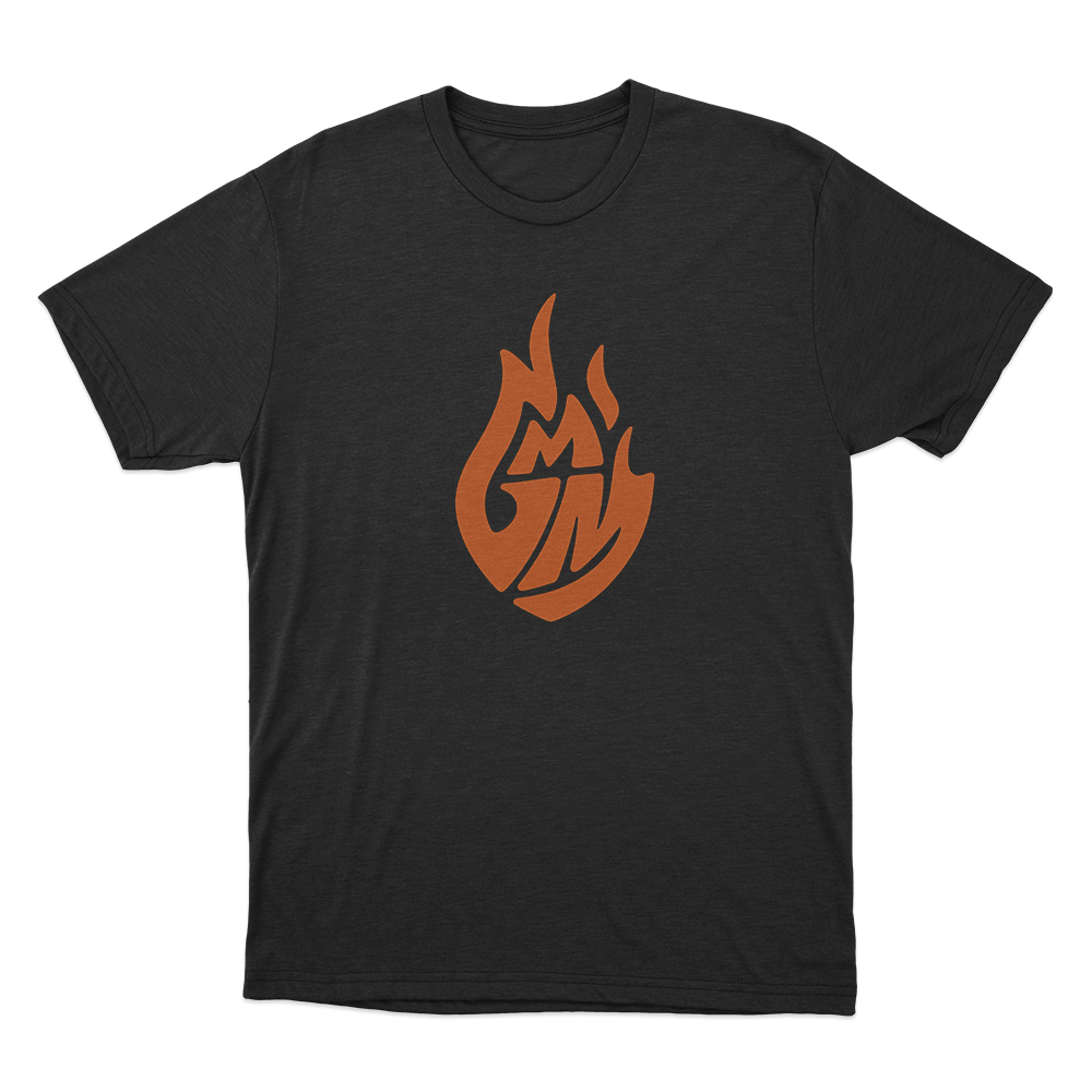 GMM Orange Flame Logo Unisex T Shirt Black GMM Orange Flame Logo Unisex T Shirt Black