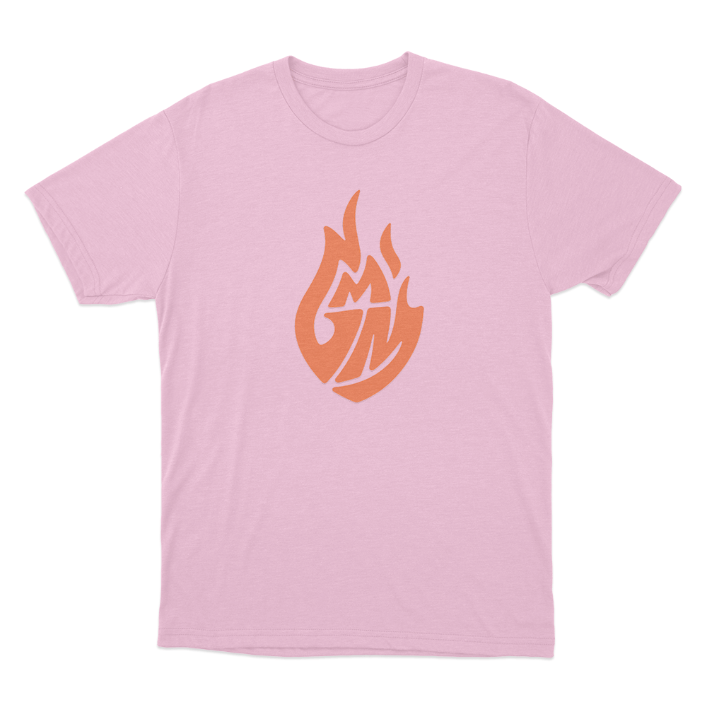 GMM Orange Flame Logo Unisex T Shirt Pink GMM Orange Flame Logo Unisex T Shirt Pink