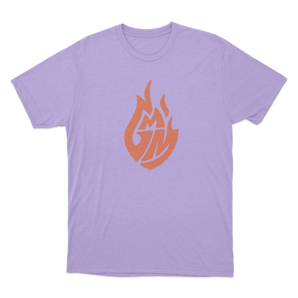 GMM Orange Flame Logo Unisex T Shirt Purple GMM Orange Flame Logo Unisex T Shirt Purple