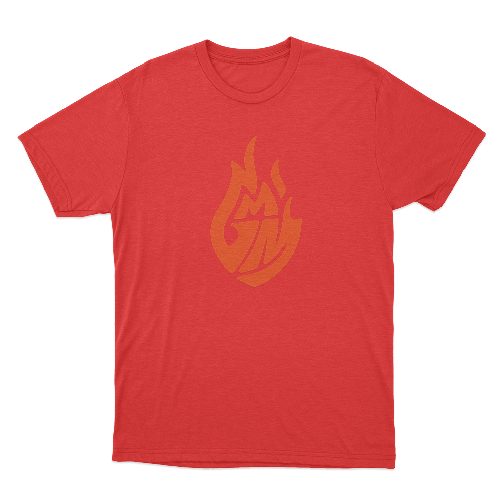 GMM Orange Flame Logo Unisex T Shirt Red GMM Orange Flame Logo Unisex T Shirt Red