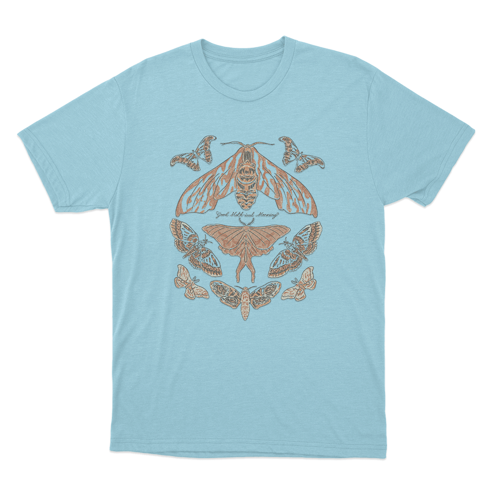 Good Moth-ical Morning Unisex T Shirt Sky Blue Good Moth ical Morning Unisex T Shirt Sky Blue