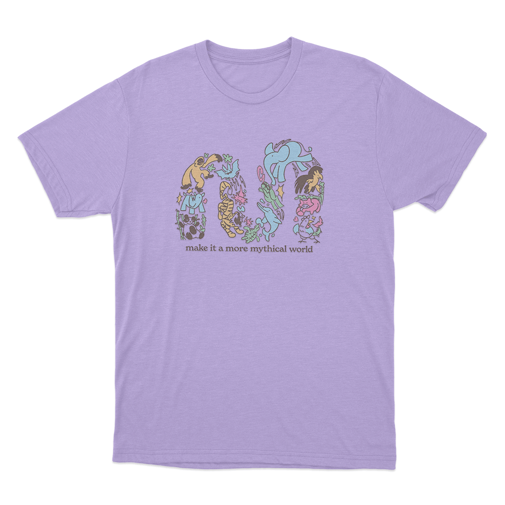 Make It A More Mythical World Animals Unisex T Shirt Purple Make It A More Mythical World Animals Unisex T Shirt Purple