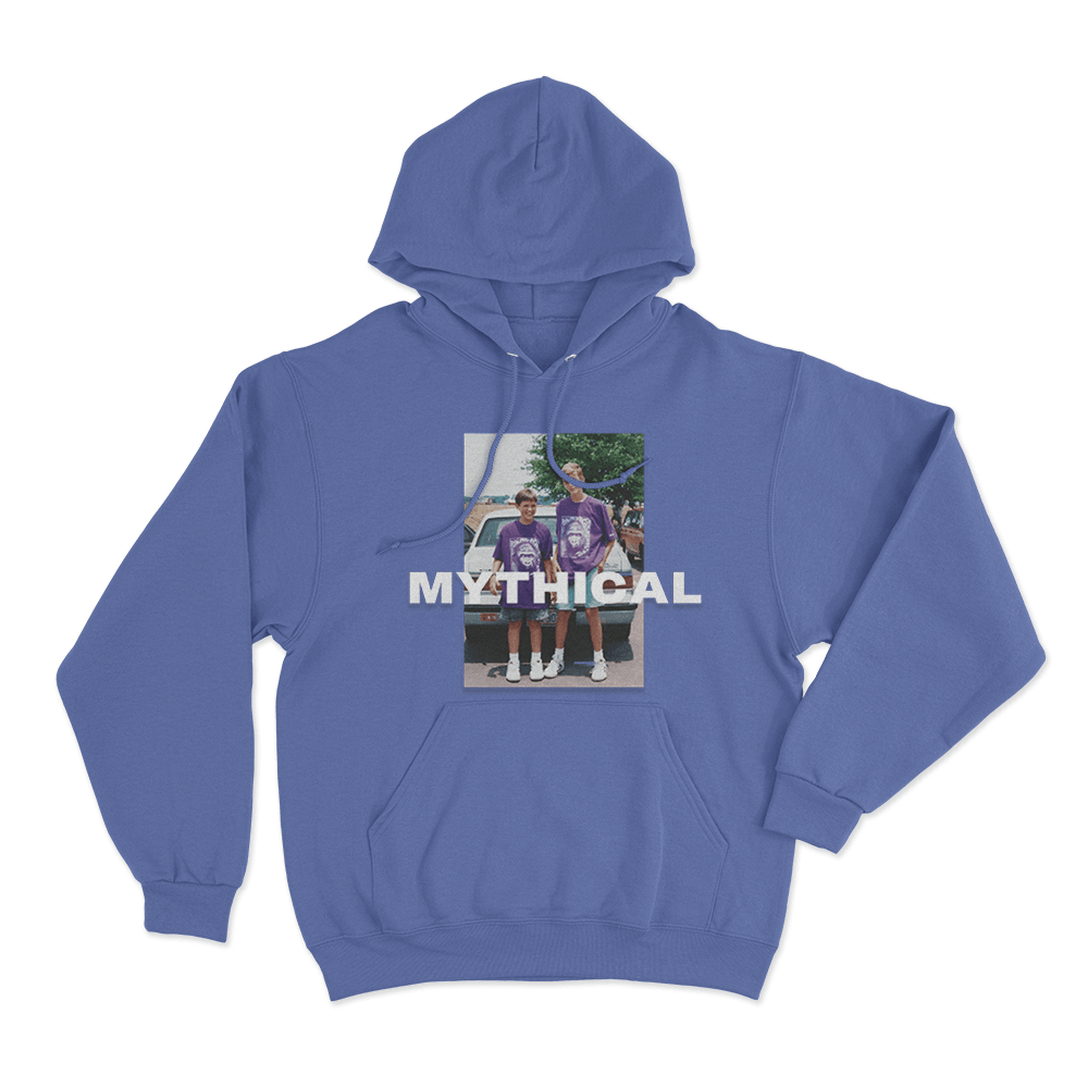 Mythical Childhood Photo Unisex Hoodie Blue Mythical Childhood Photo Unisex Hoodie Blue