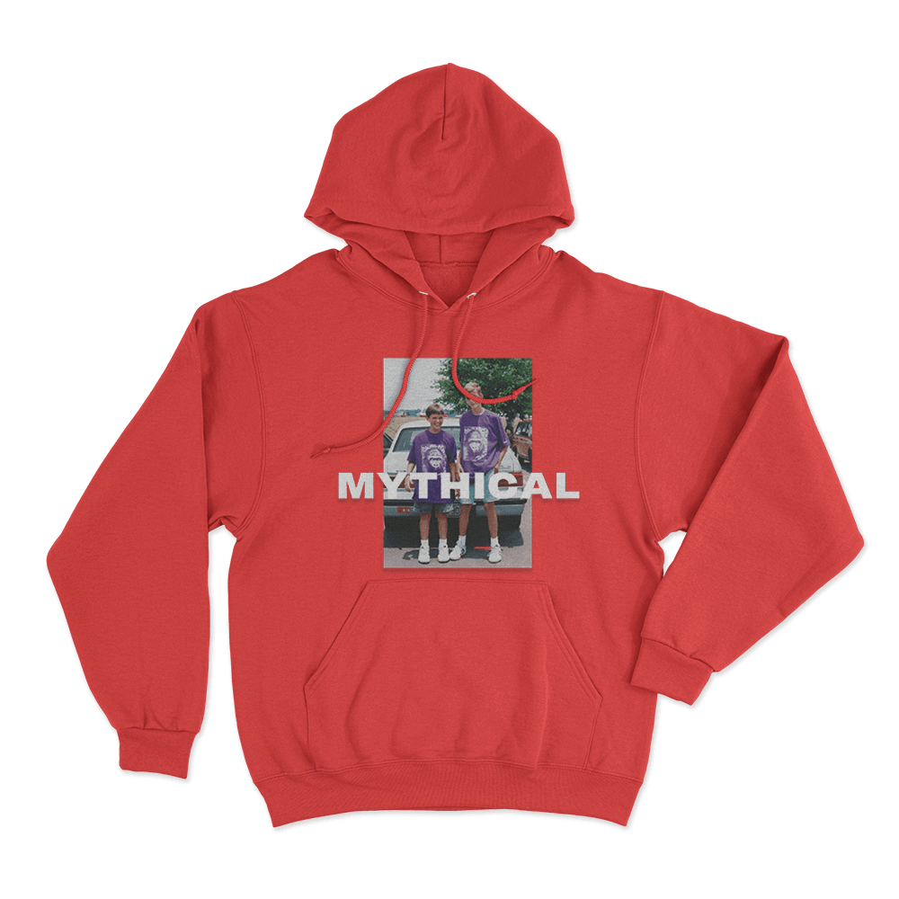 Mythical Childhood Photo Unisex Hoodie Red Mythical Childhood Photo Unisex Hoodie Red