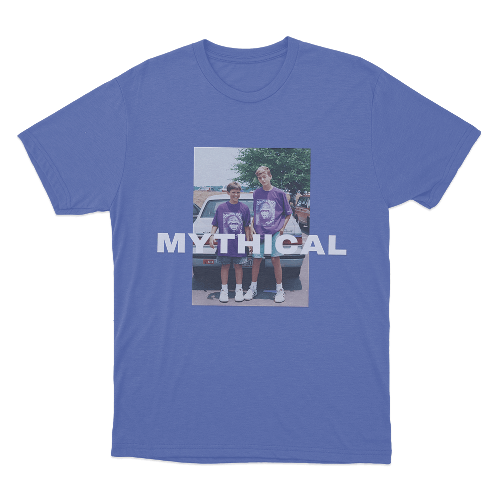 Mythical Childhood Photo Unisex T Shirt Blue Mythical Childhood Photo Unisex T Shirt Blue