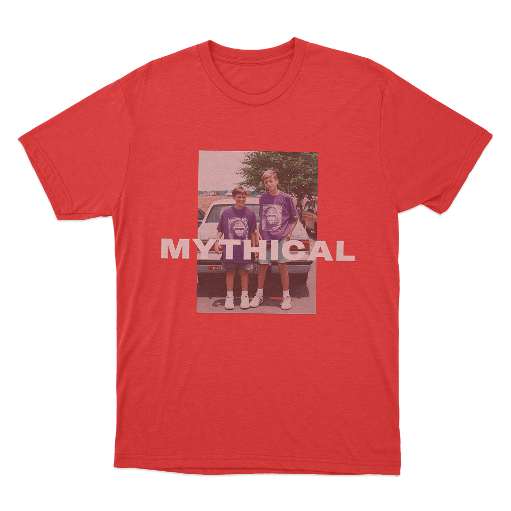 Mythical Childhood Photo Unisex T Shirt Red Mythical Childhood Photo Unisex T Shirt Red