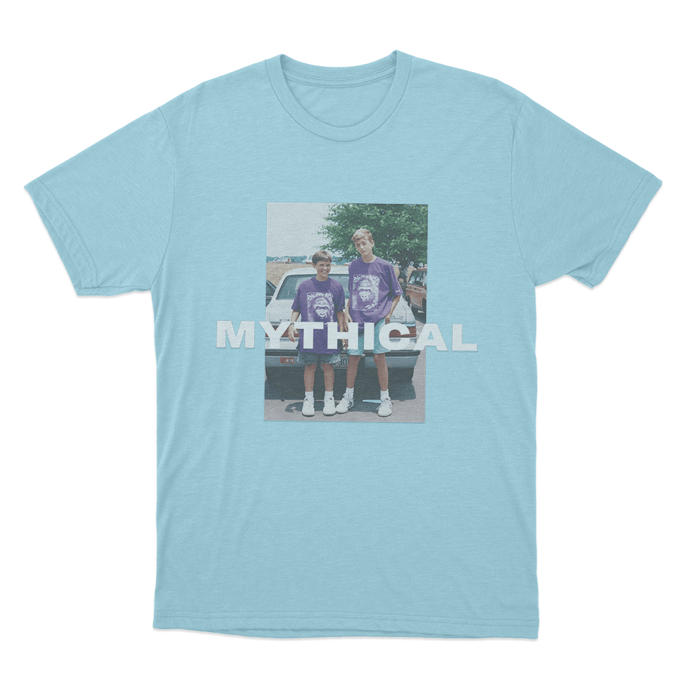 Mythical Childhood Photo Unisex T Shirt Sky Blue Mythical Childhood Photo Unisex T Shirt Sky Blue
