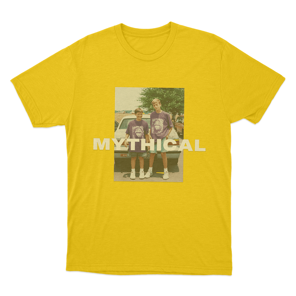 Mythical Childhood Photo Unisex T Shirt Yellow Mythical Childhood Photo Unisex T Shirt Yellow